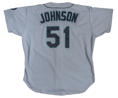 1993 Randy Johnson Game Used Seattle Mariners Road Jersey
